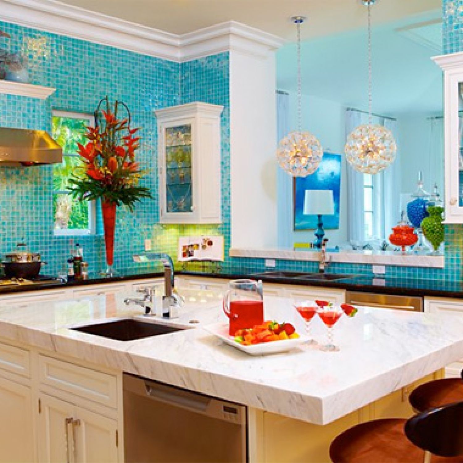 Colorful Glass Tiles | Wild Kitchen Colors Pictures