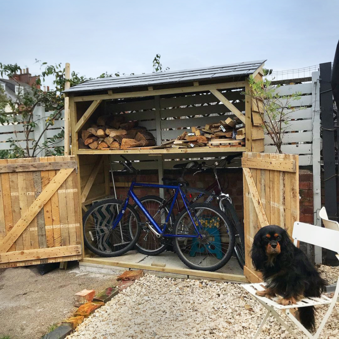 outdoor bike shed