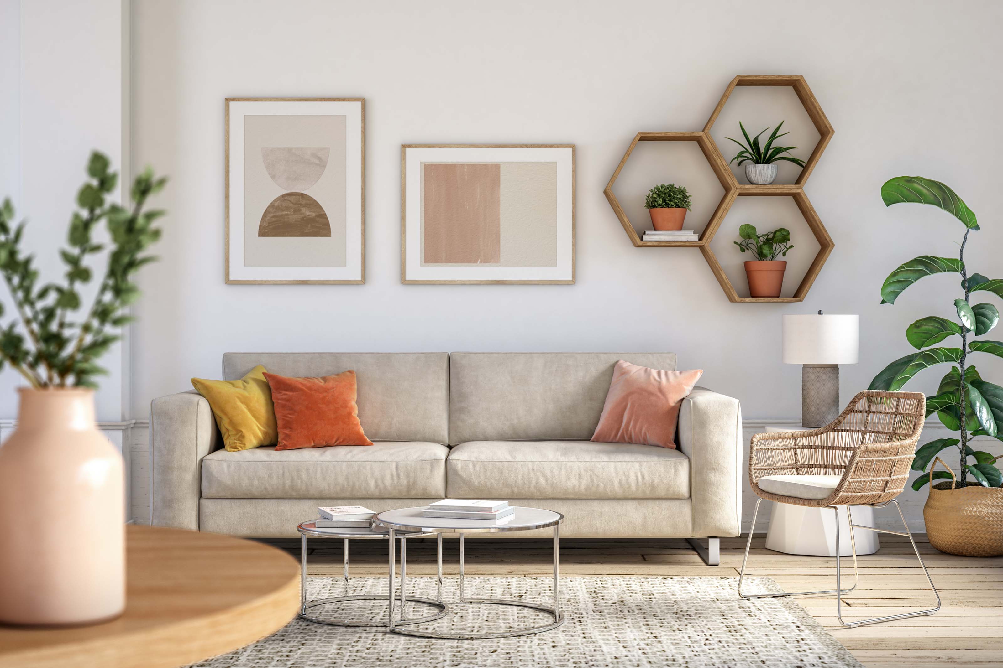 Stock Photography Living Room Staging Picture Frame