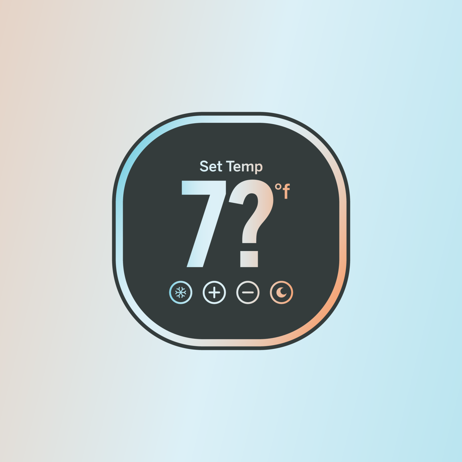 A visualization of a thermostat set to 78 degrees Fahrenheit, a typical recommendation during the summer months.