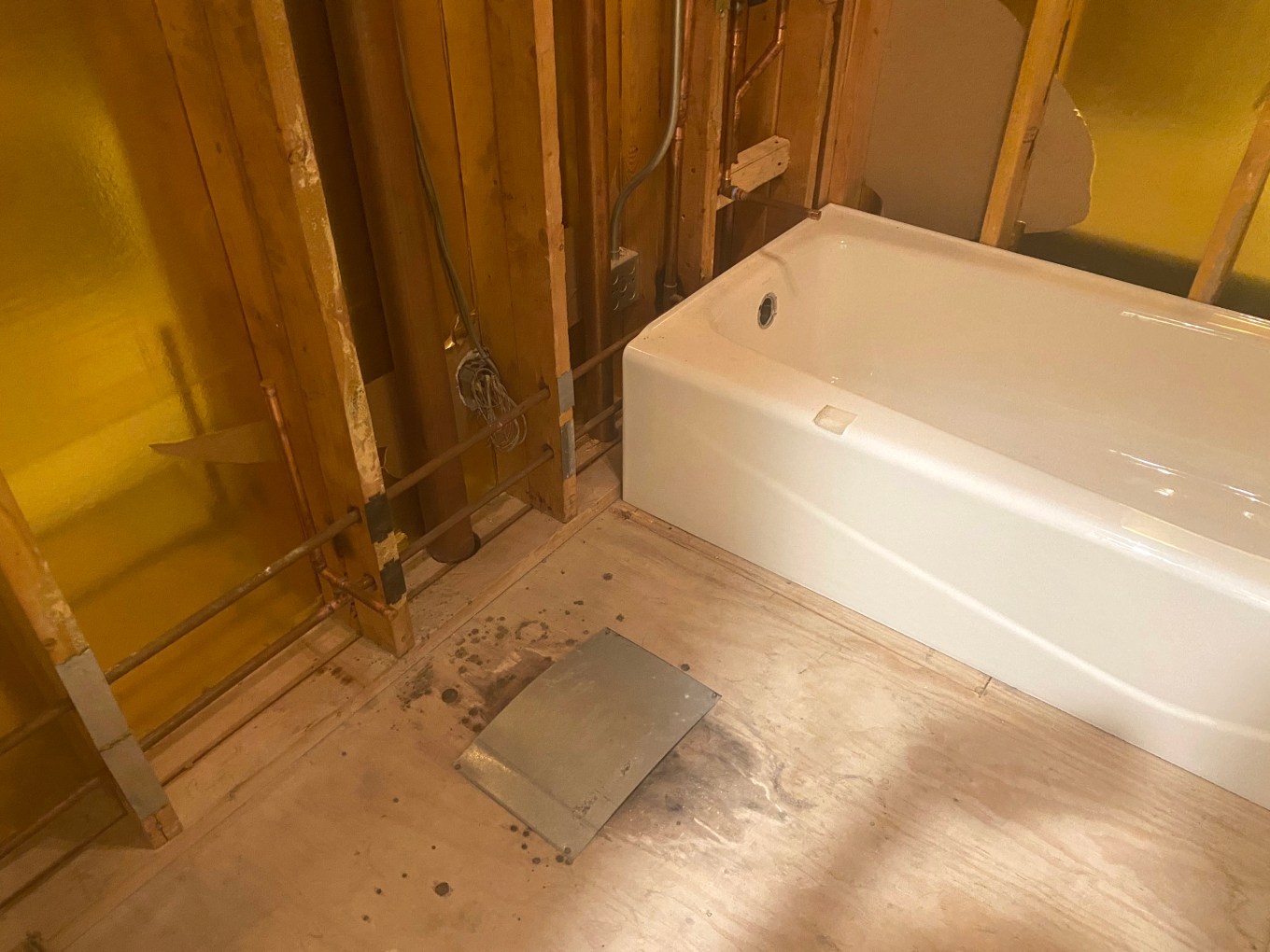 A bathroom in the process of a remodel showing there are many materials needed.