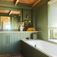 A shot of a bathroom with under-the-sink storage to exemplify 2025 home trends.